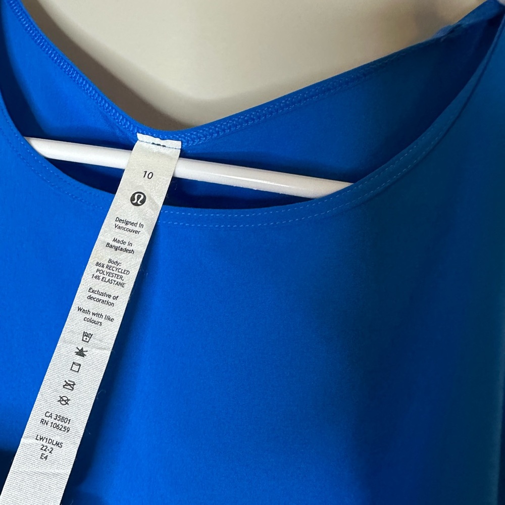 Lululemon Blue Lightweight Stretch Run Tank Size 10 - Picture 5 of 6